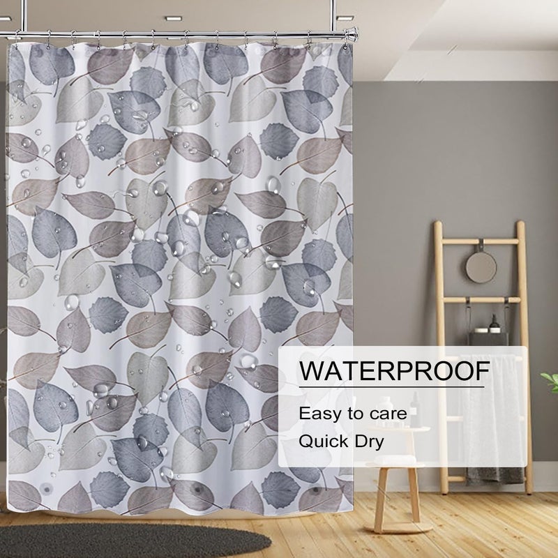 TIKABC Shower Curtain Liner, 4G PEVA Shower Liner, Plastic Waterproof Shower Curtains, 72x72 inch with Grommet Holes 3 Magnetic Weights - Image 3